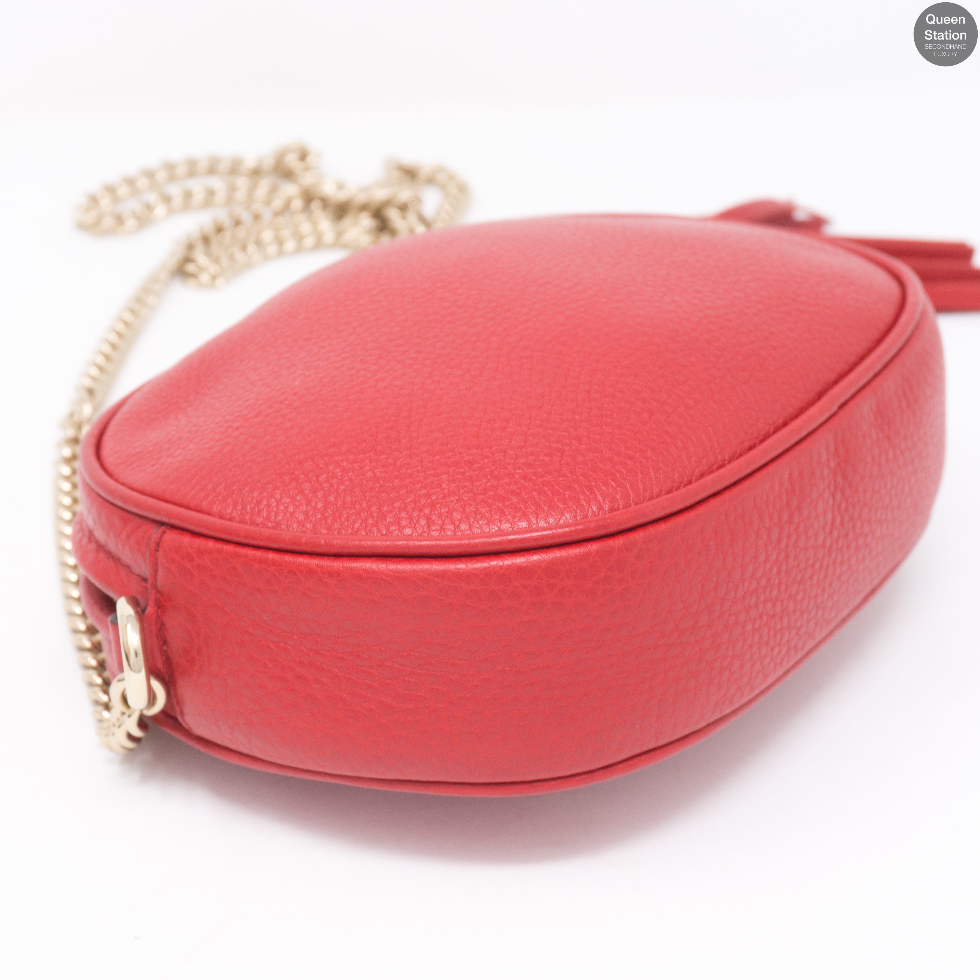 Soho Mini Chain Bag Red Leather
