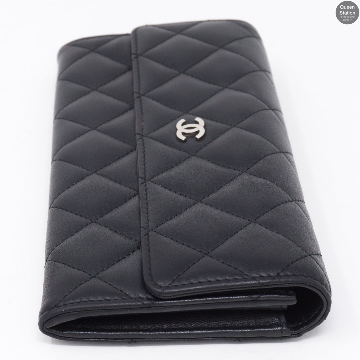 CC Long Flap Wallet Black