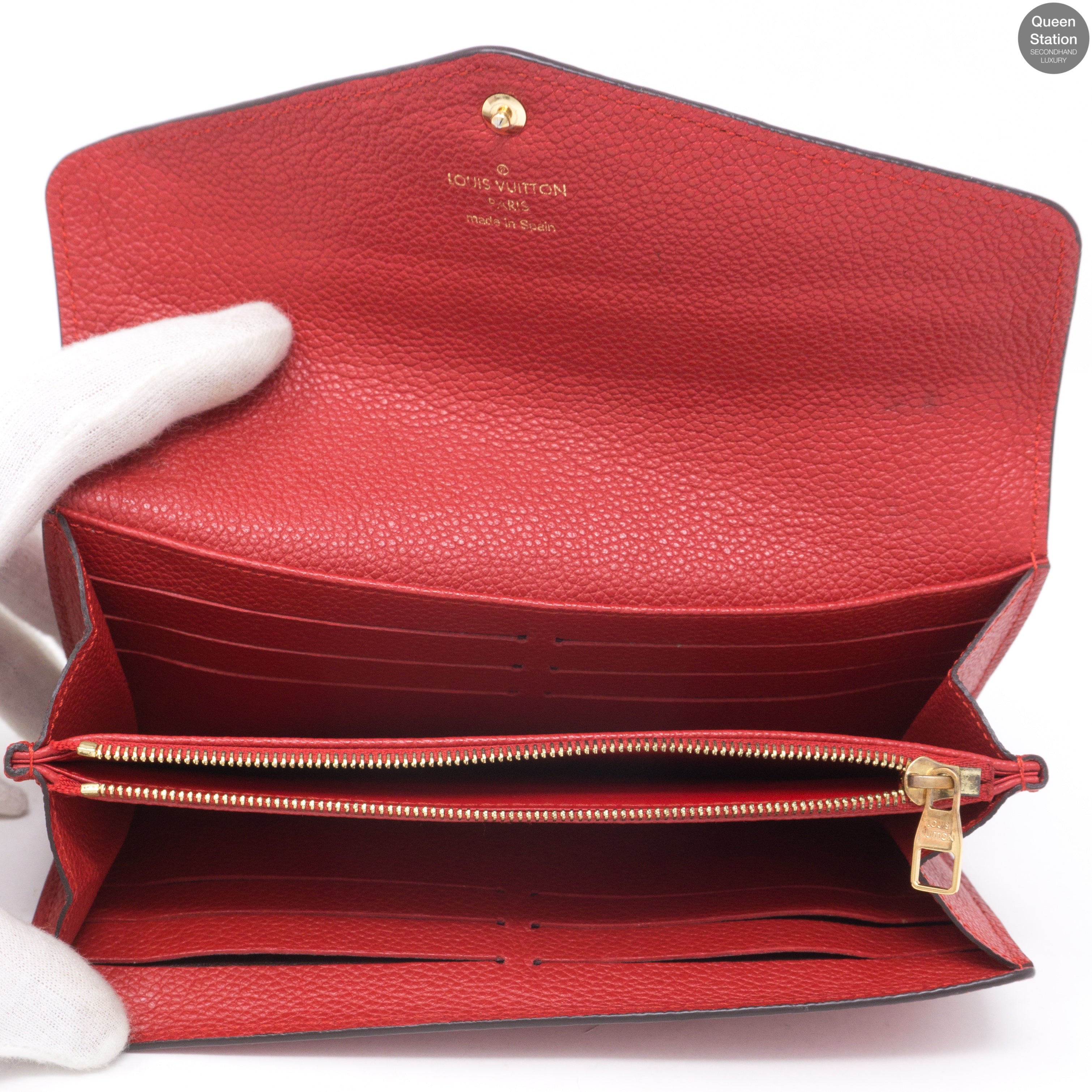 Sarah Wallet Scarlet Monogram Empreinte