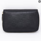 Zip Around Coin Wallet Black Leather