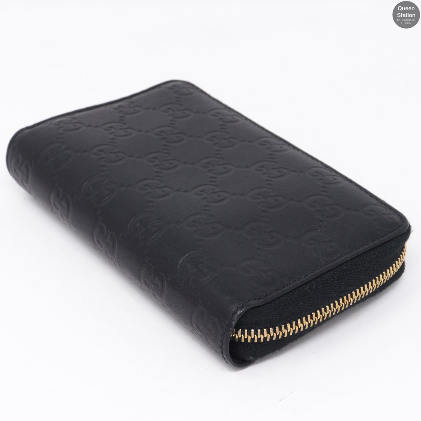 Zip Around Coin Wallet Black Leather