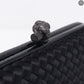 Stretch Knot Clutch Black Silk & Snakeskin