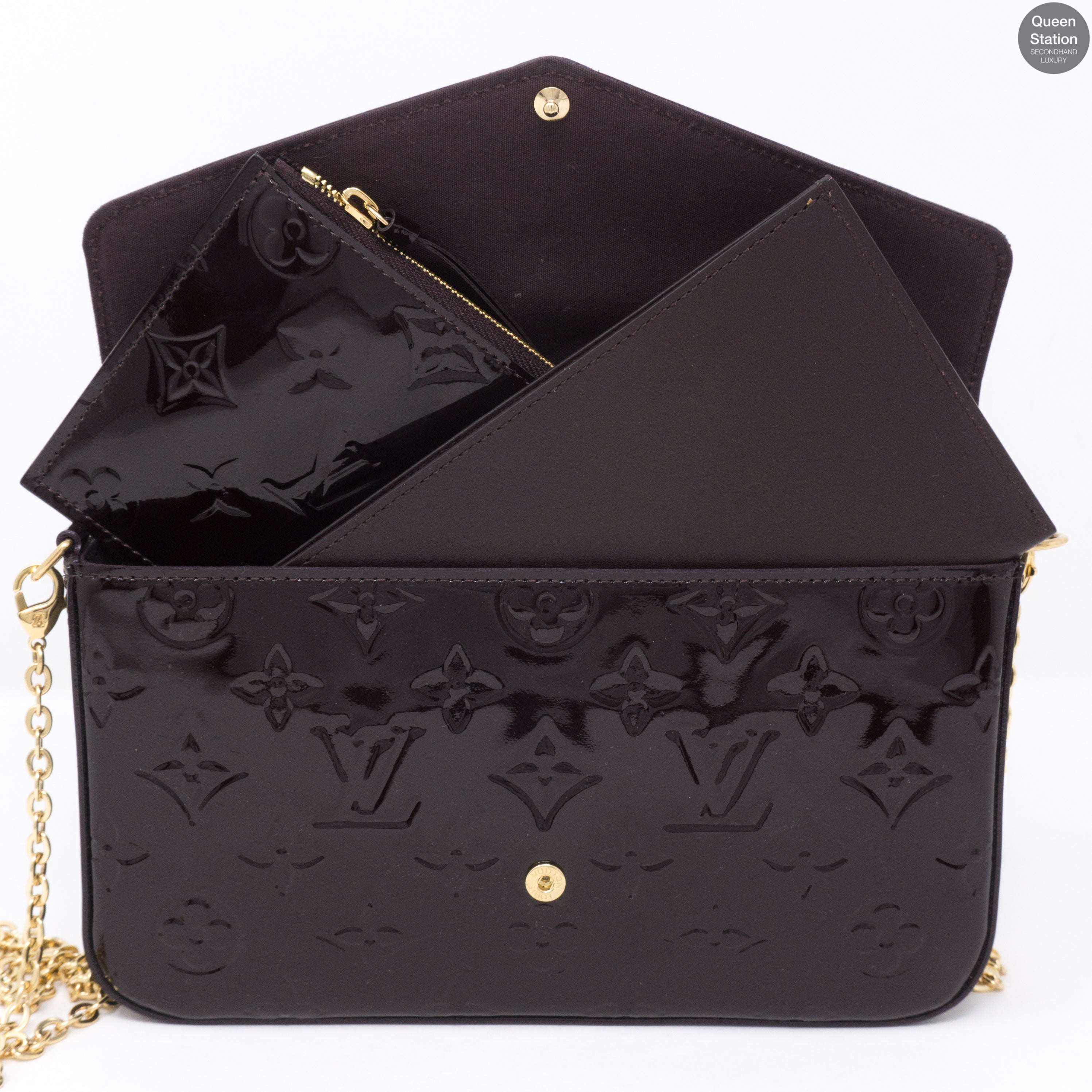 Pochette Felicie Amarante Vernis
