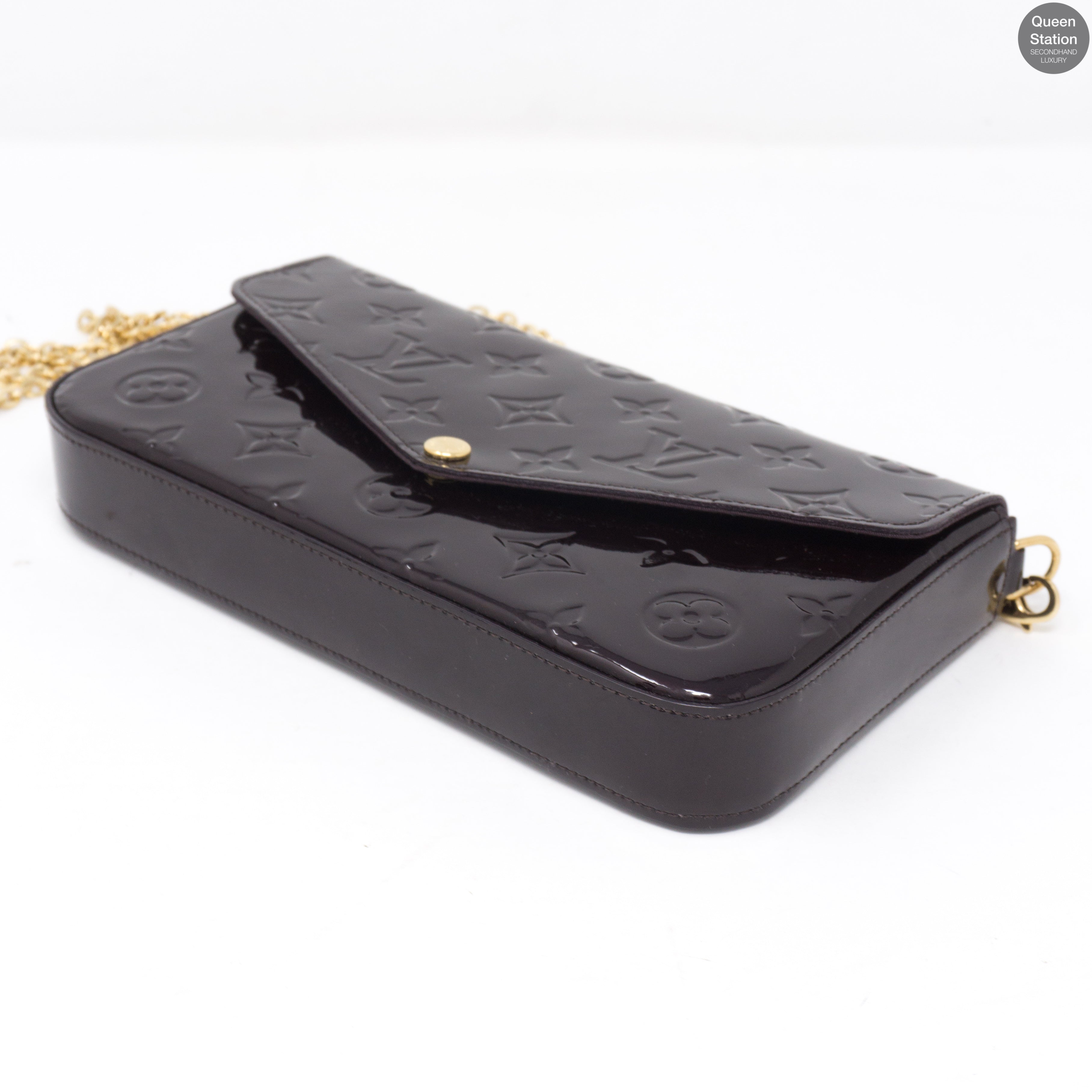 Pochette Felicie Amarante Vernis