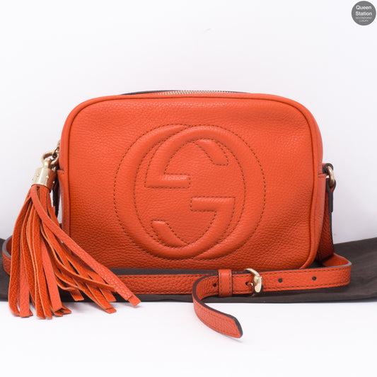 Disco Soho Orange Leather Bag