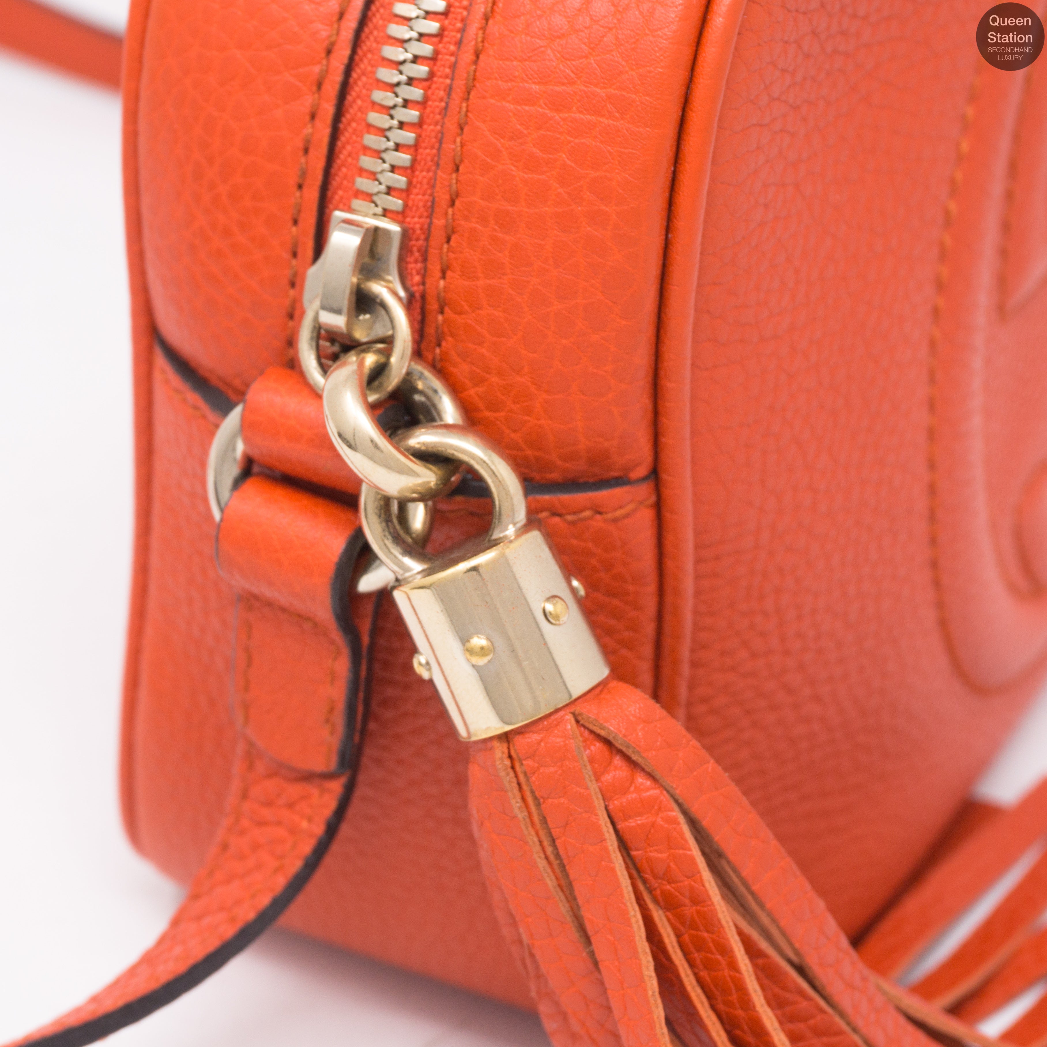 Disco Soho Orange Leather Bag