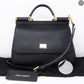 Sicily Medium Black Dauphine Leather