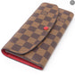 Emilie Wallet Damier Ebene Red