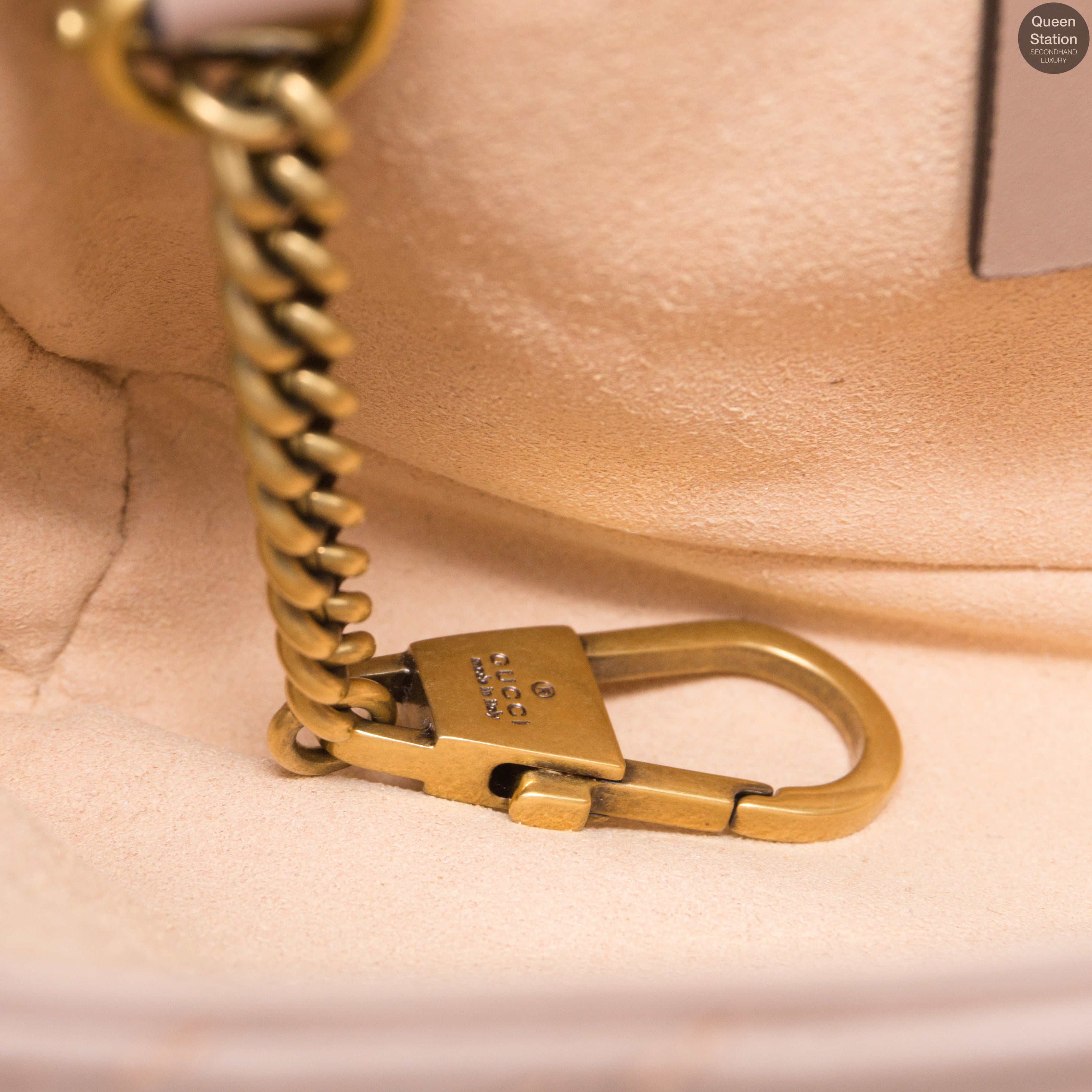 GG Marmont Flap Matelassé Super Mini Dusty Pink