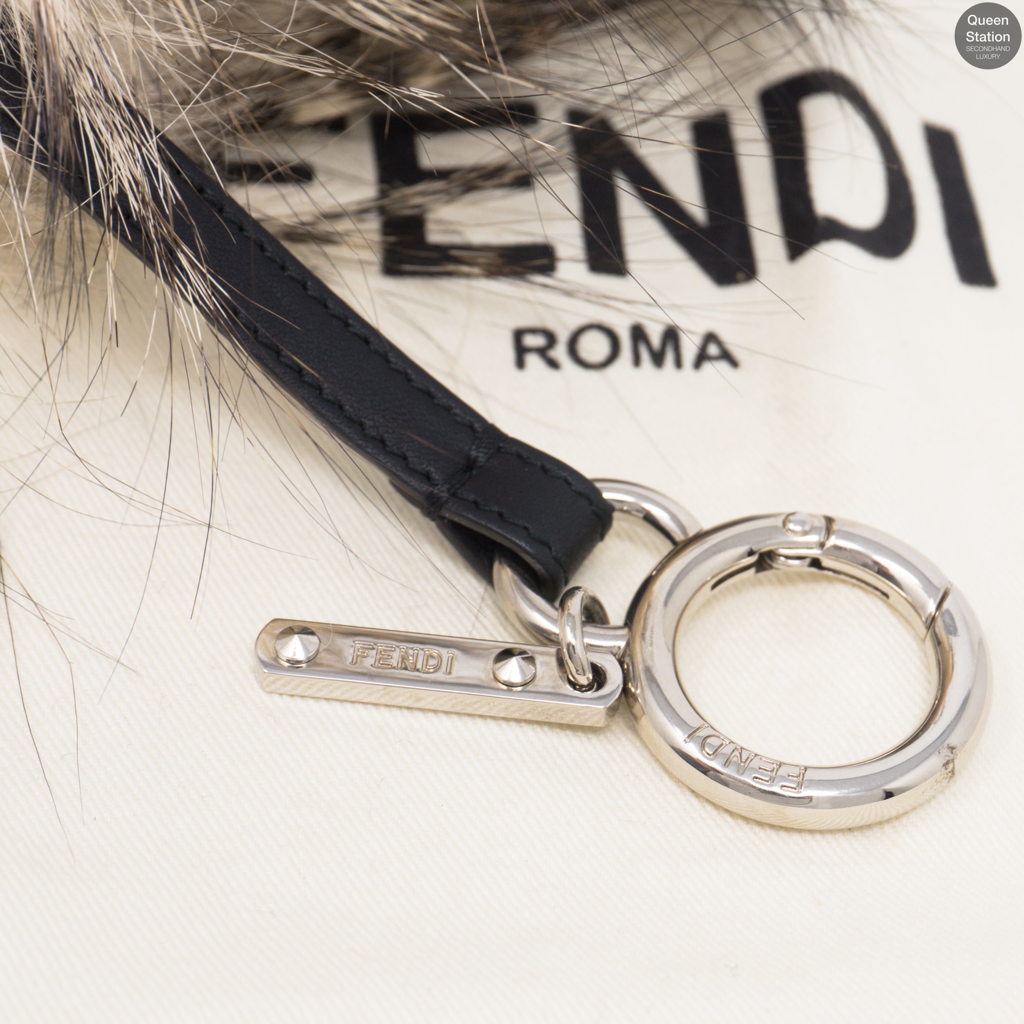 Prism Triangle Monster Fur Purse Charm