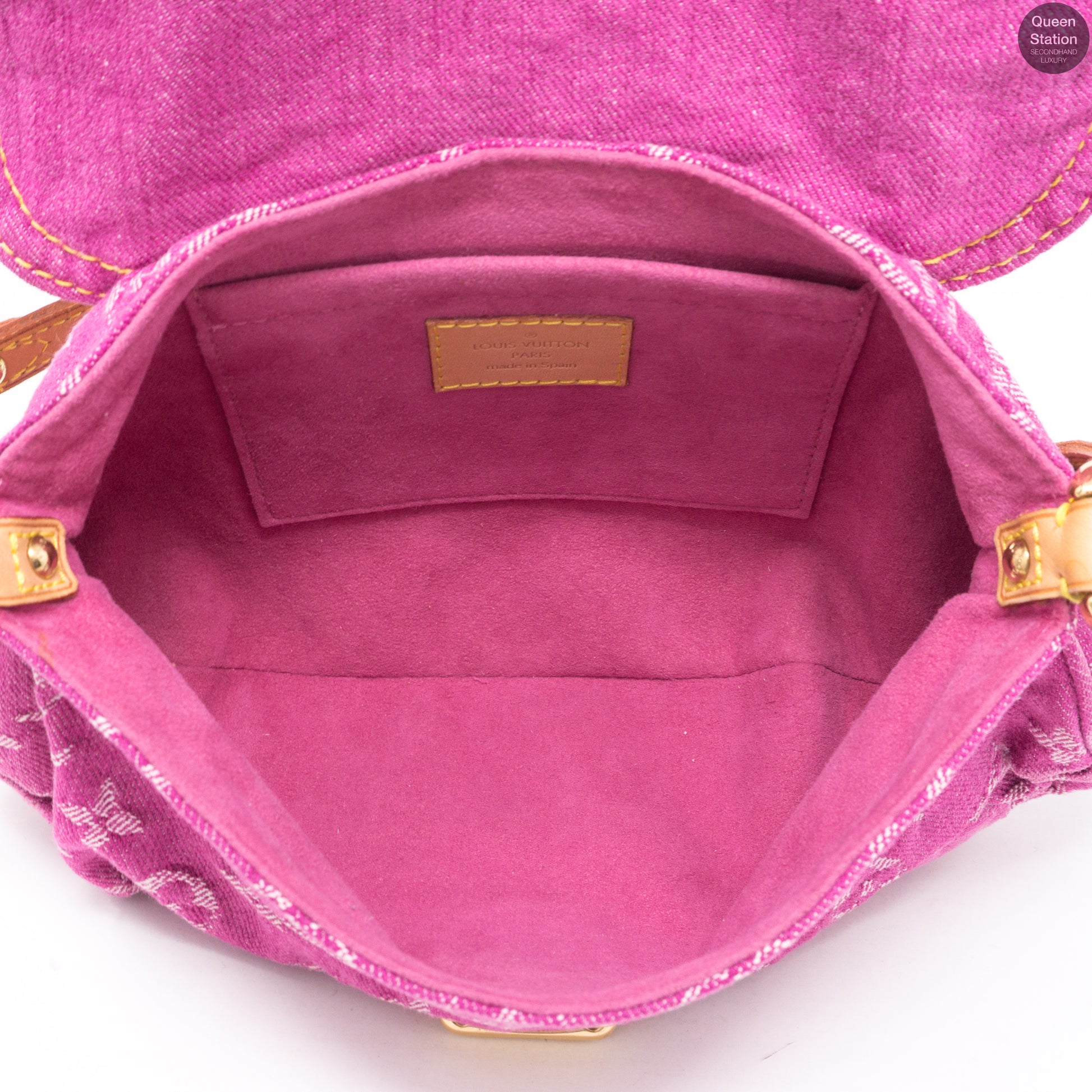Louis Vuitton Monogram Denim Mini Pleaty - Pink Shoulder Bags