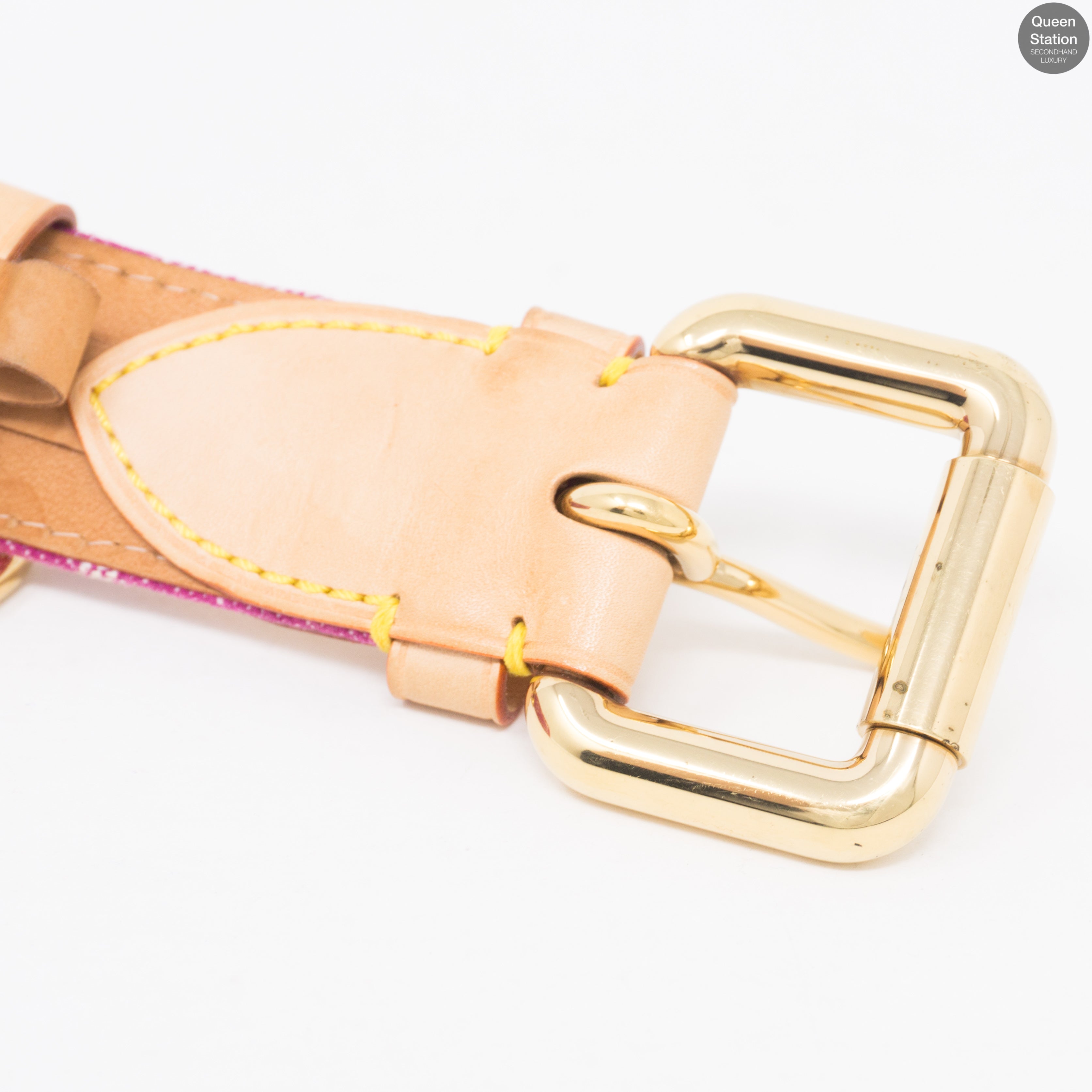 Monogram Belt Pink Denim 80 cm