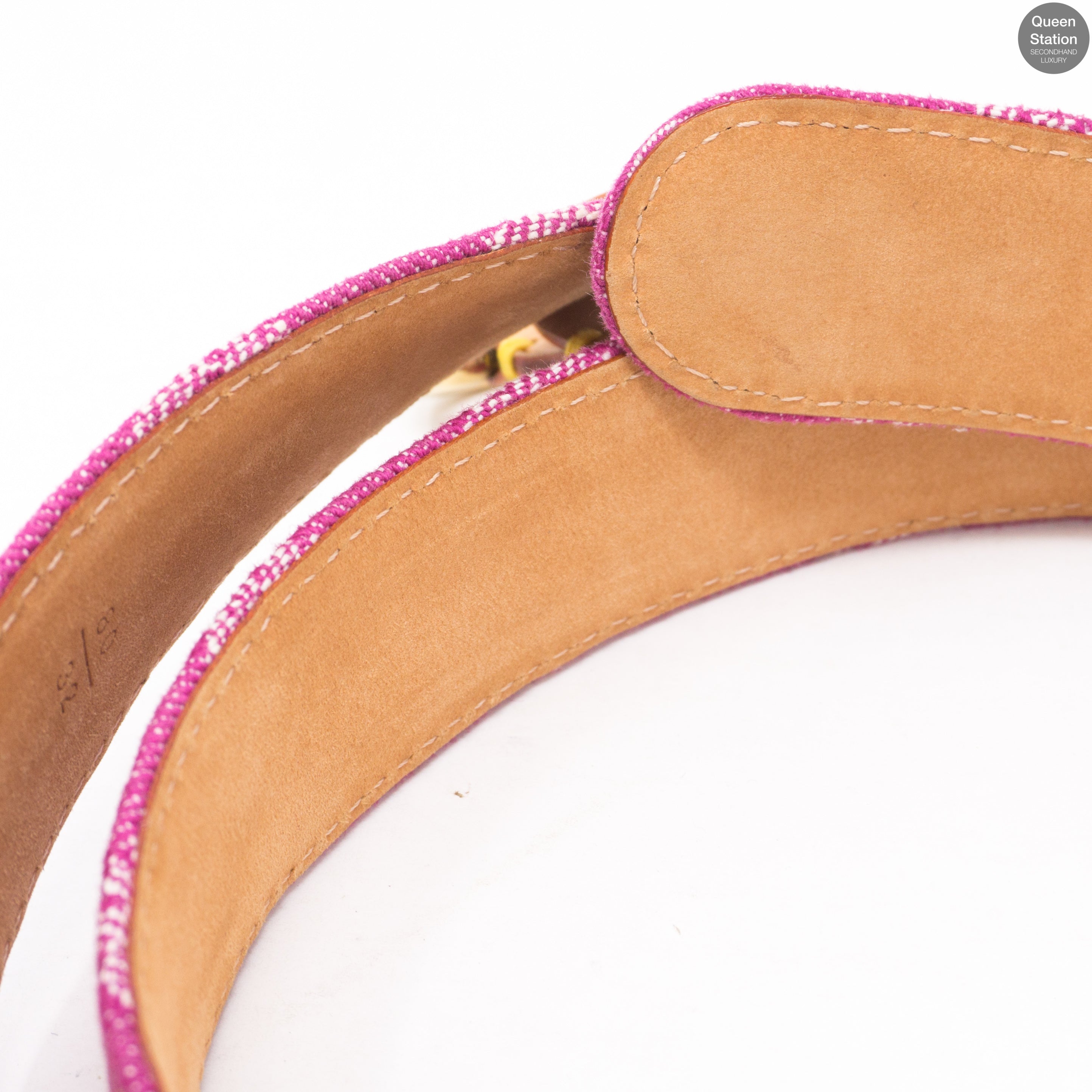 Monogram Belt Pink Denim 80 cm