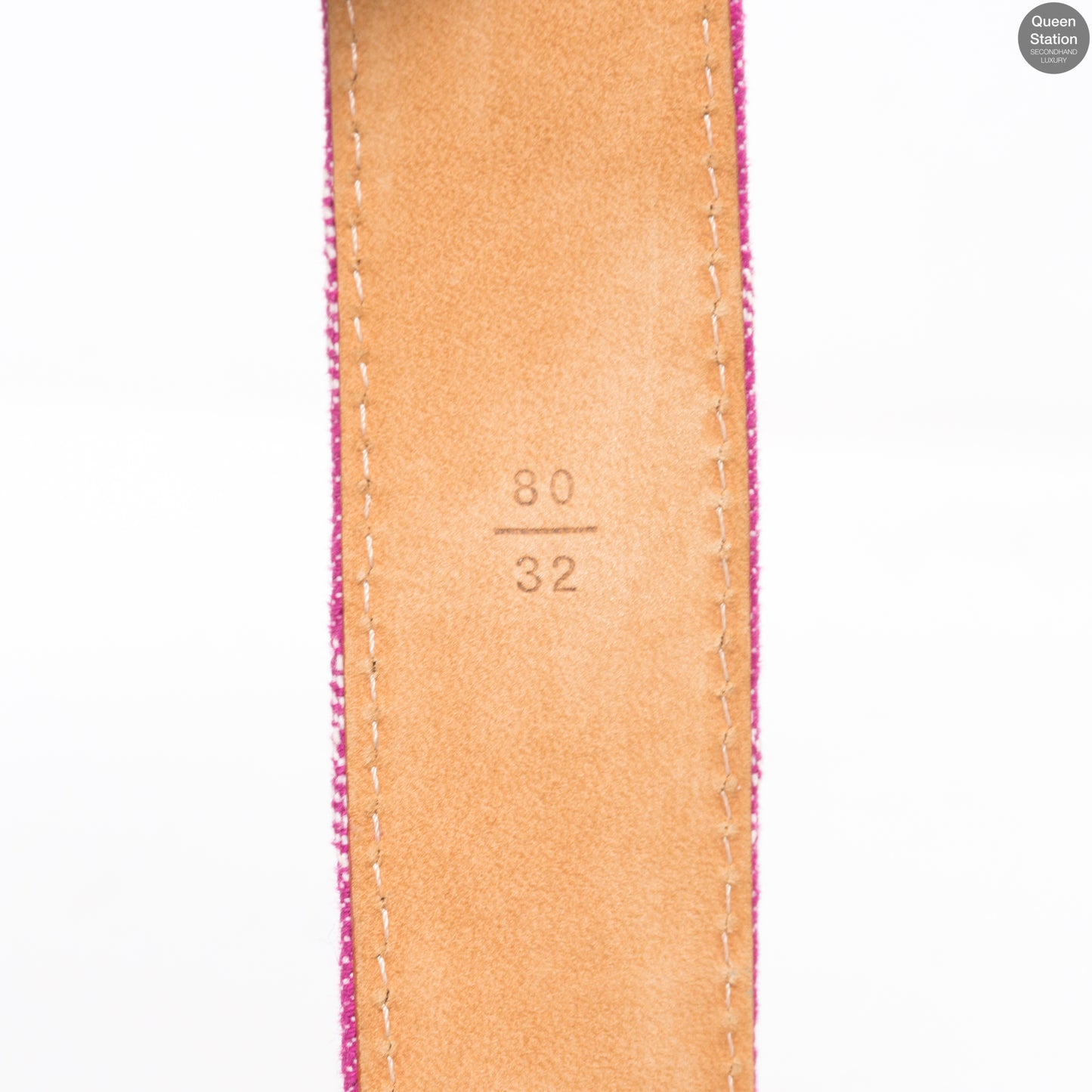Monogram Belt Pink Denim 80 cm