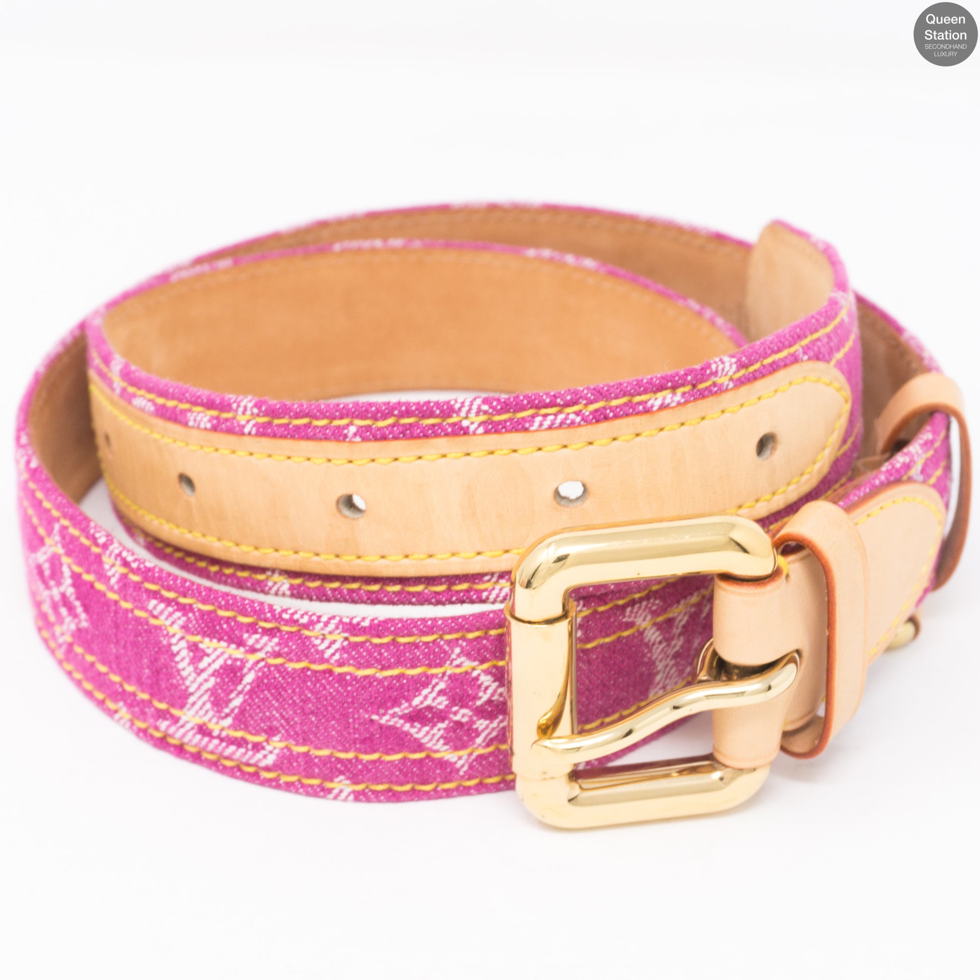 Luis Vuitton Leather belt 2 Cm