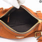 Orange Suede Leather Shoulder Bag