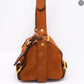 Orange Suede Leather Shoulder Bag