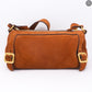 Orange Suede Leather Shoulder Bag