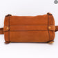 Orange Suede Leather Shoulder Bag