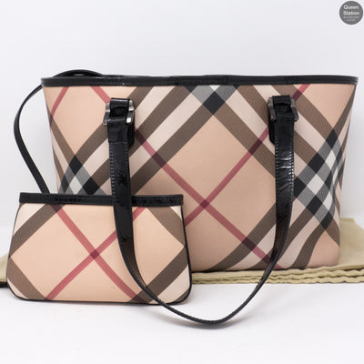 Super Nova Check Nickie Tote With Pouch