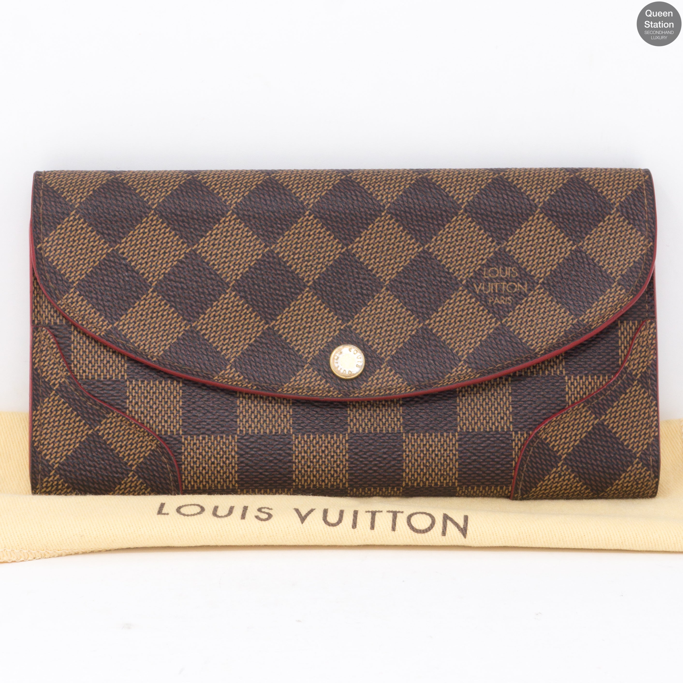 Caissa Wallet Damier Ebene Red