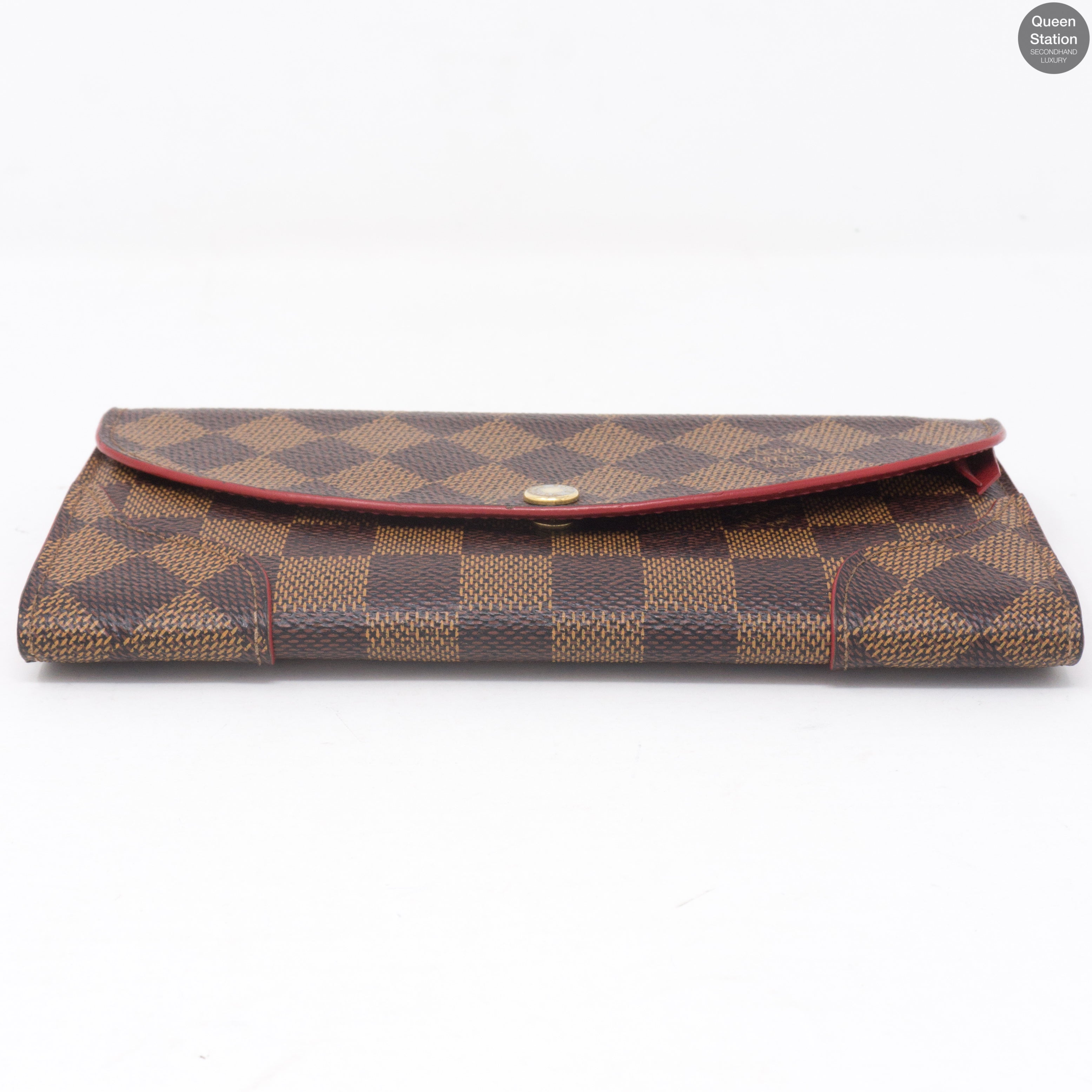 Caissa Wallet Damier Ebene Red