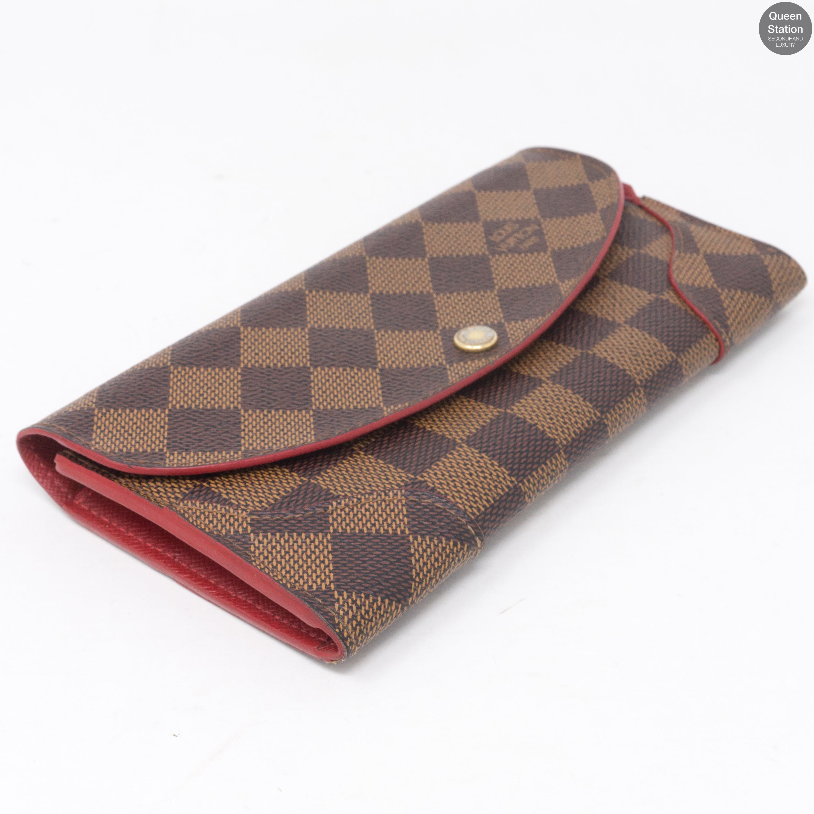 Caissa Wallet Damier Ebene Red