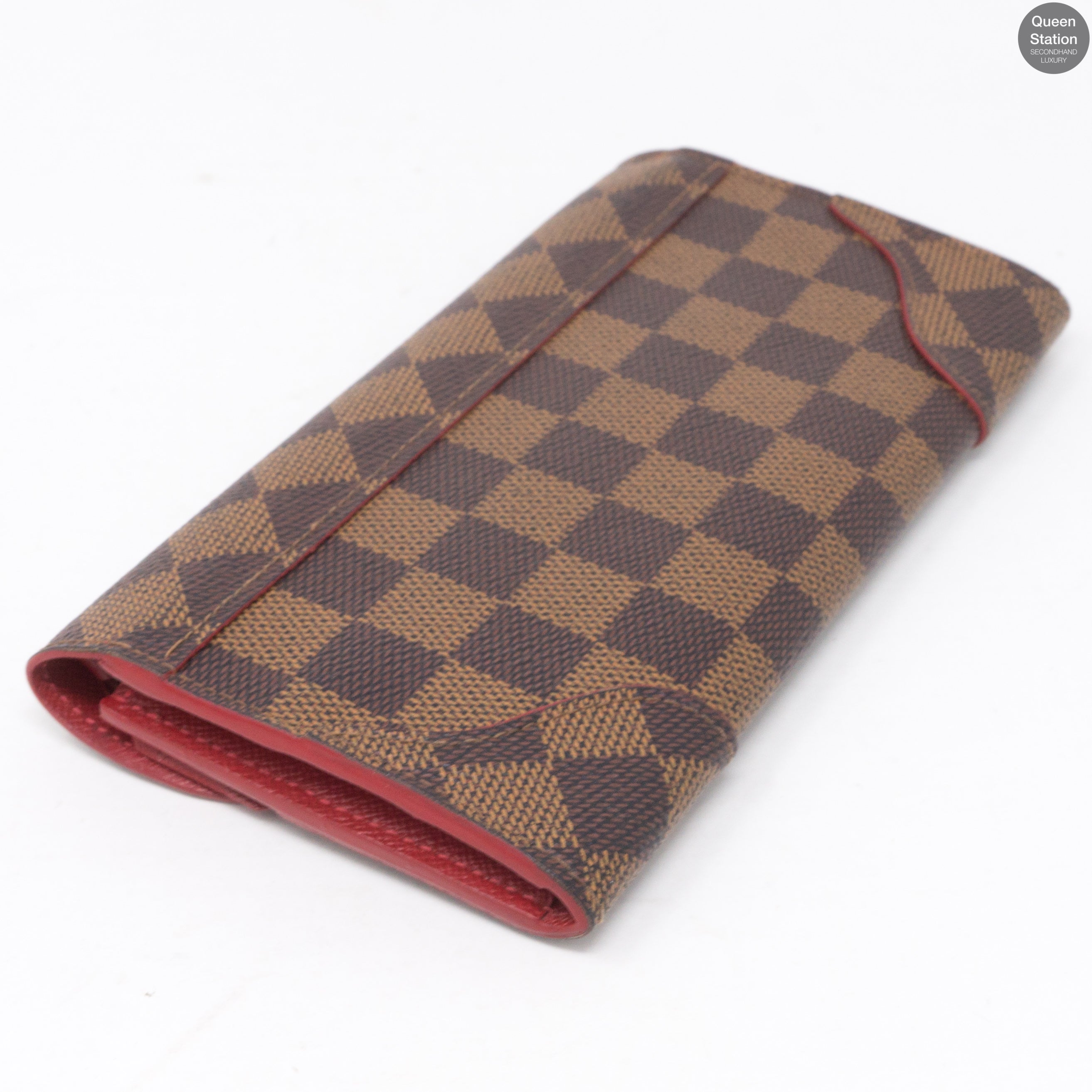 Caissa Wallet Damier Ebene Red