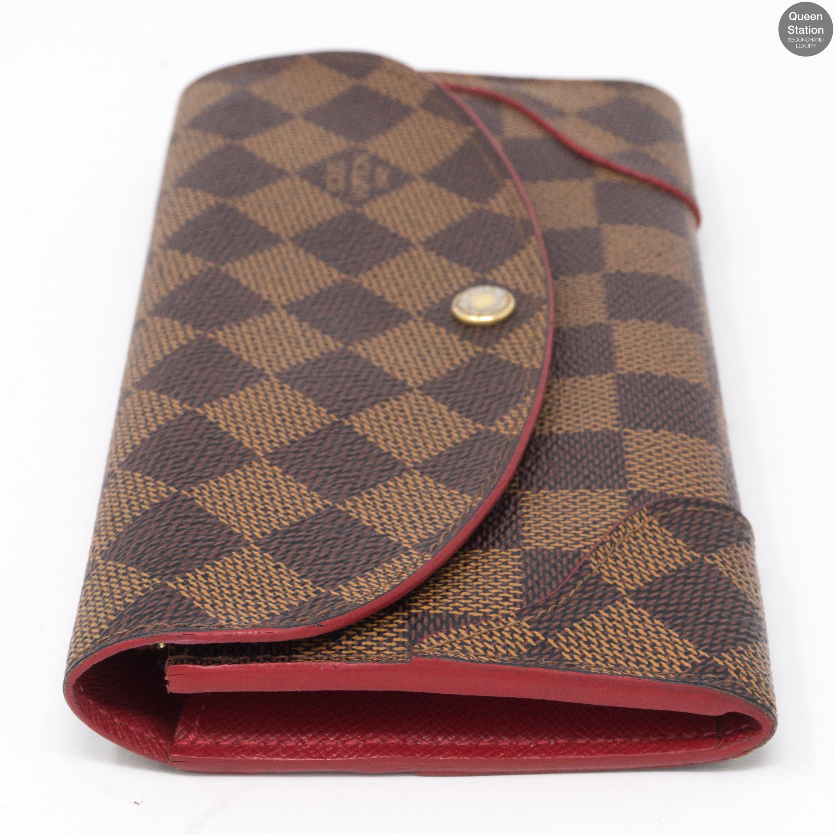 Caissa Wallet Damier Ebene Red