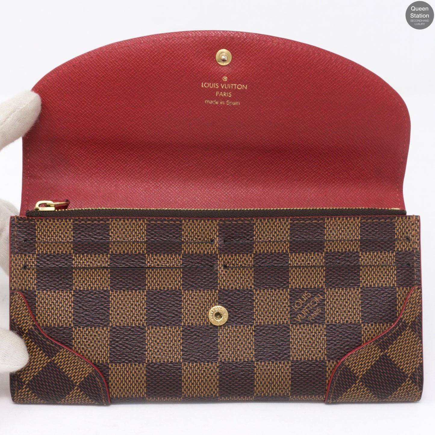 Caissa Wallet Damier Ebene Red