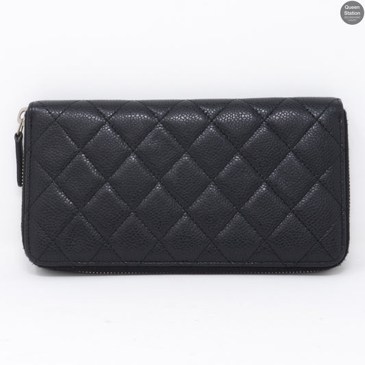 Classic Long Zipped Wallet Black