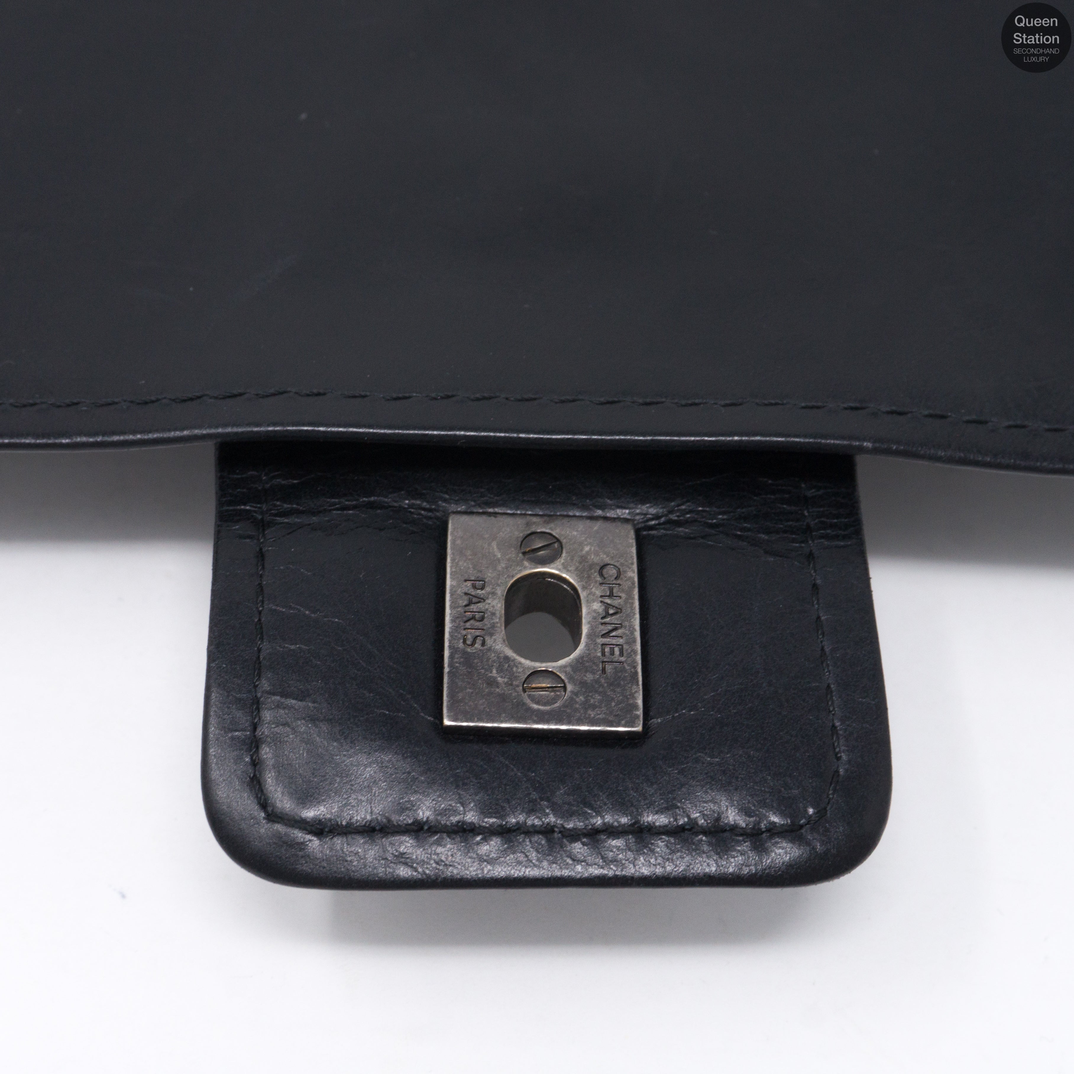 Large Black Leather Messenger Bag