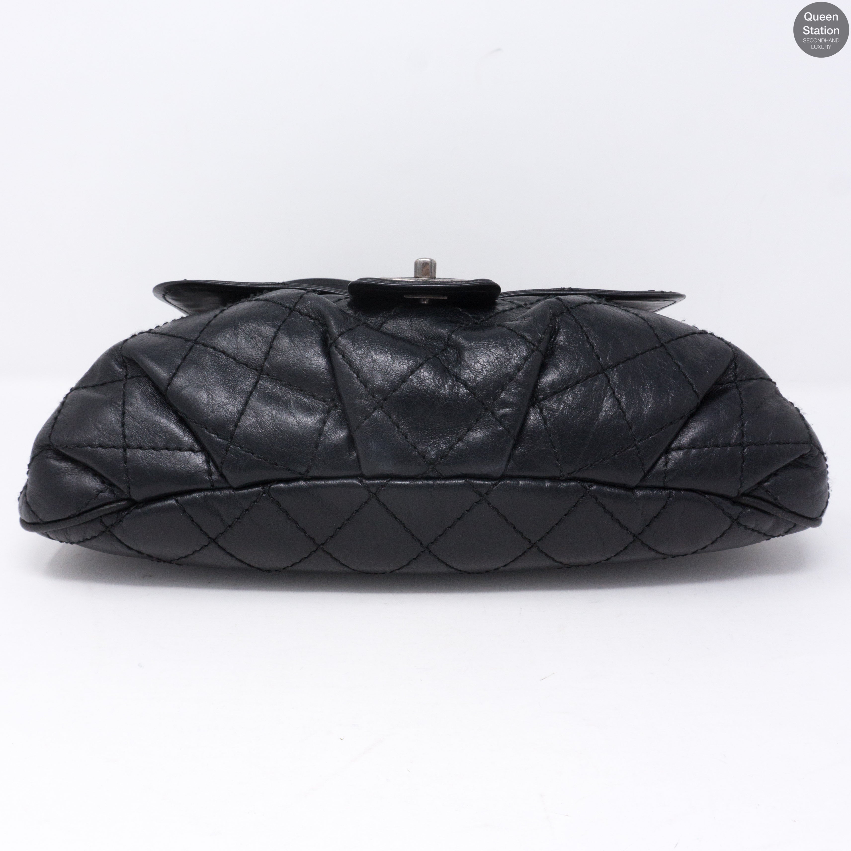 Large Black Leather Messenger Bag