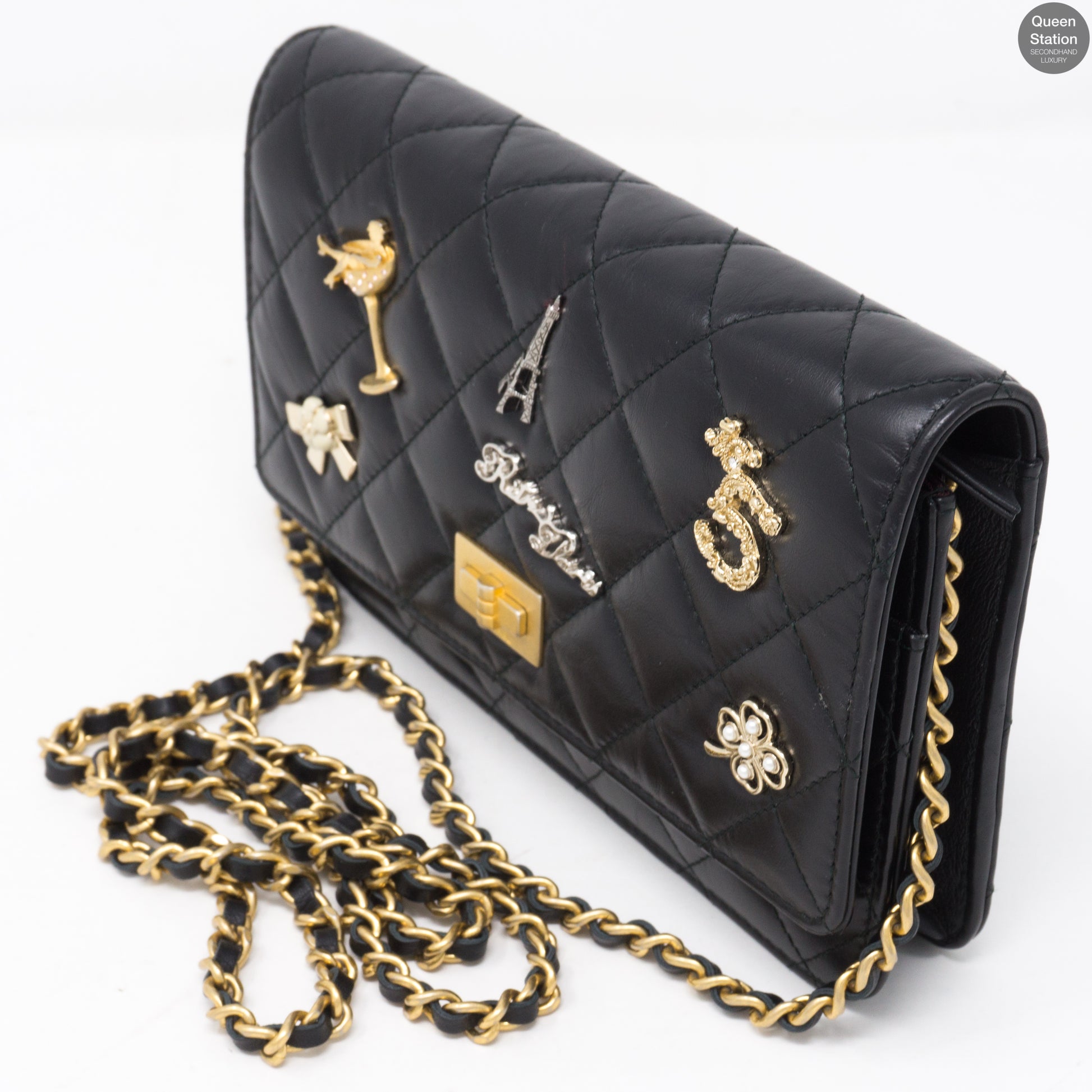 CHANEL #42921 Chain Black Leather Wallet Purse – ALL YOUR BLISS