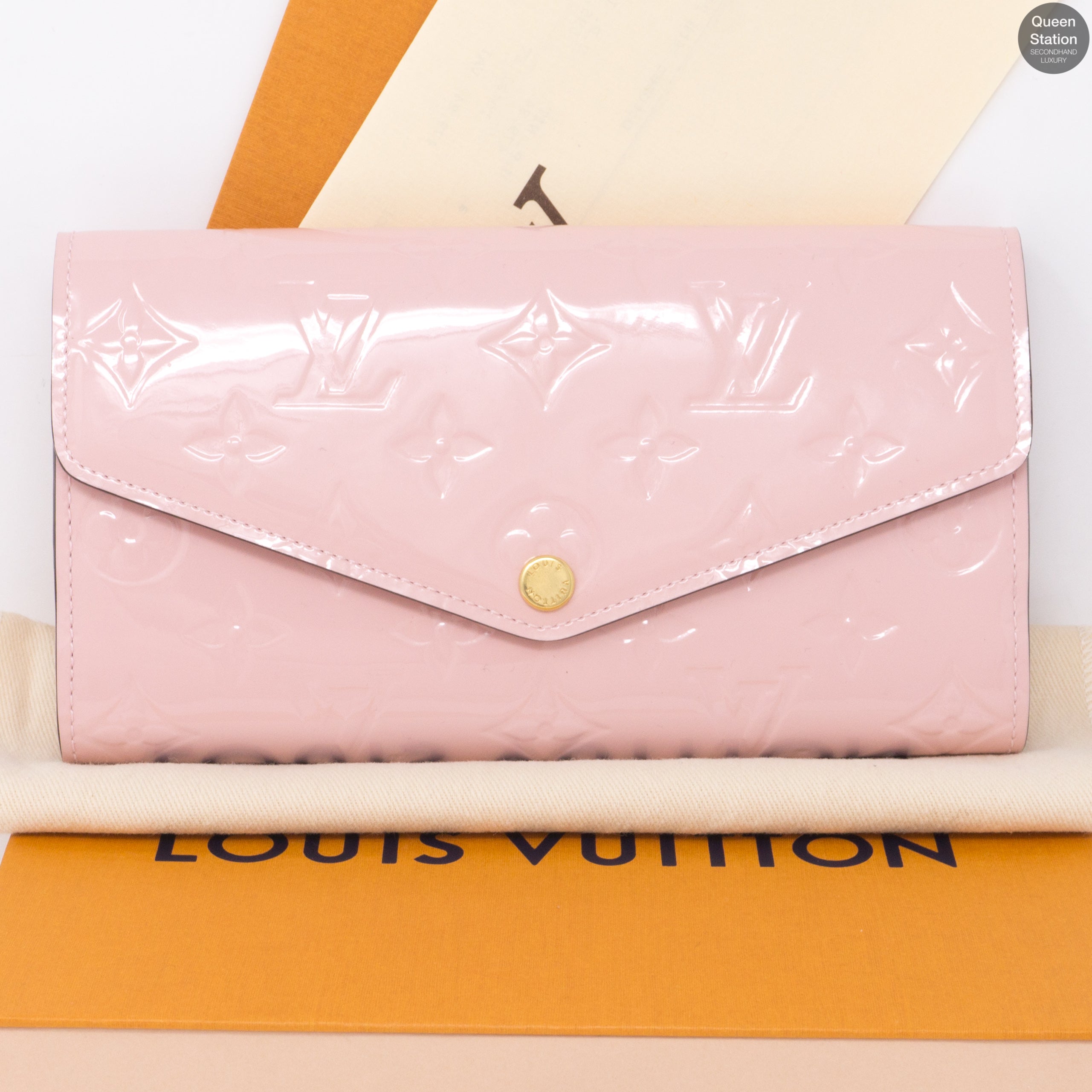 Sarah Wallet Vernis Rose Ballerine