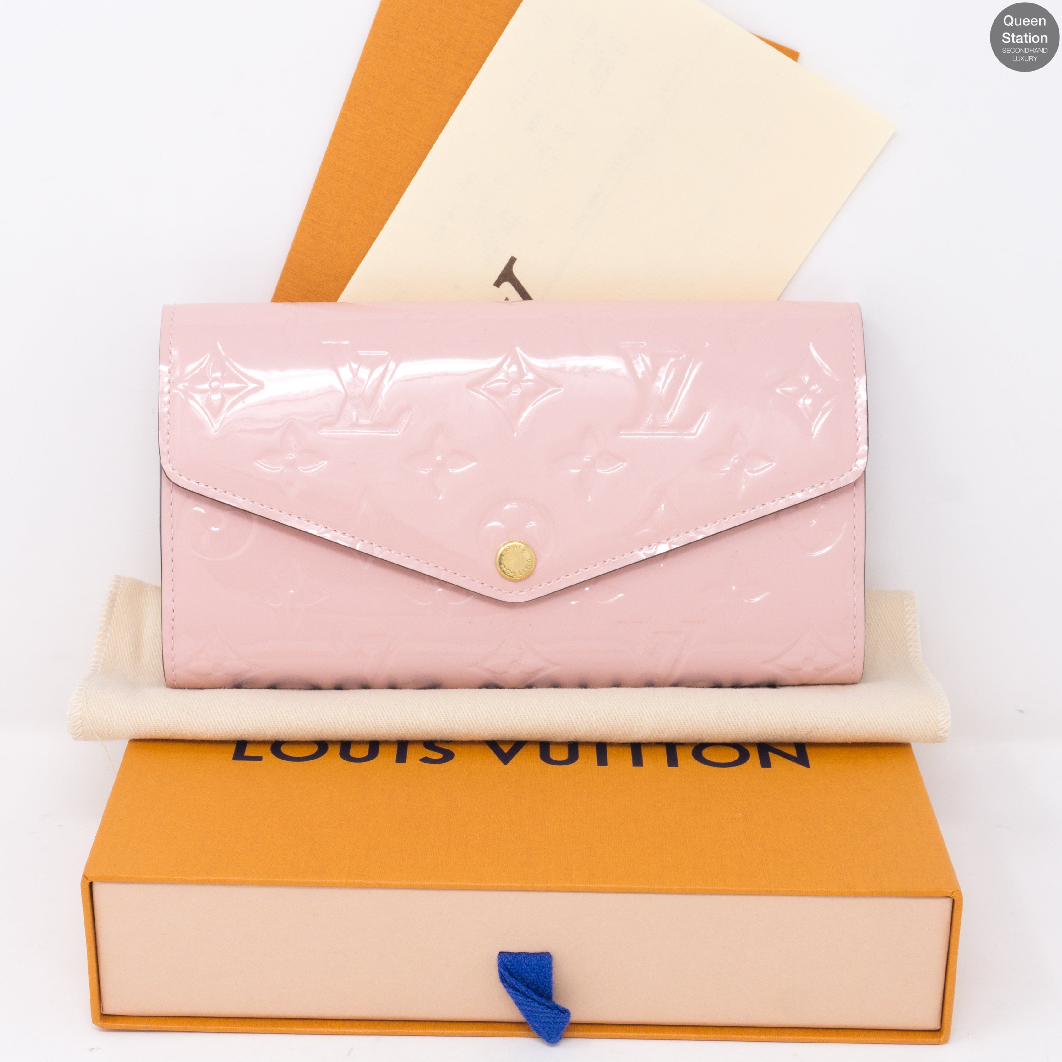 Sarah Wallet Vernis Rose Ballerine