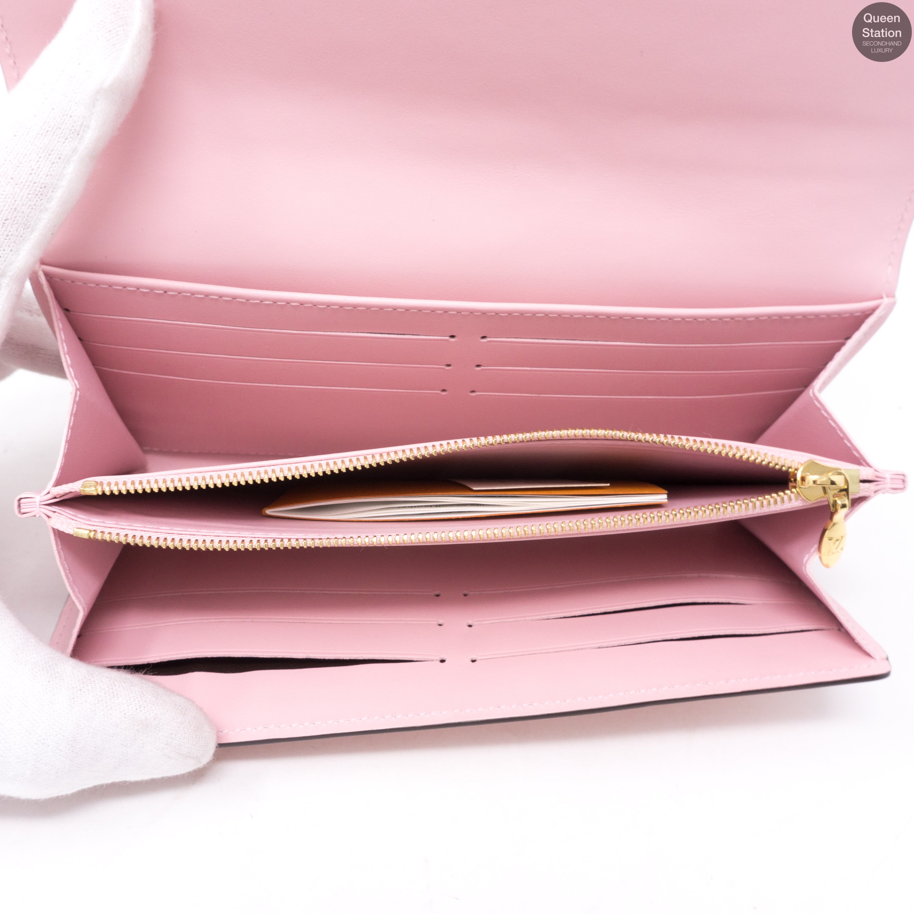 Sarah Wallet Vernis Rose Ballerine