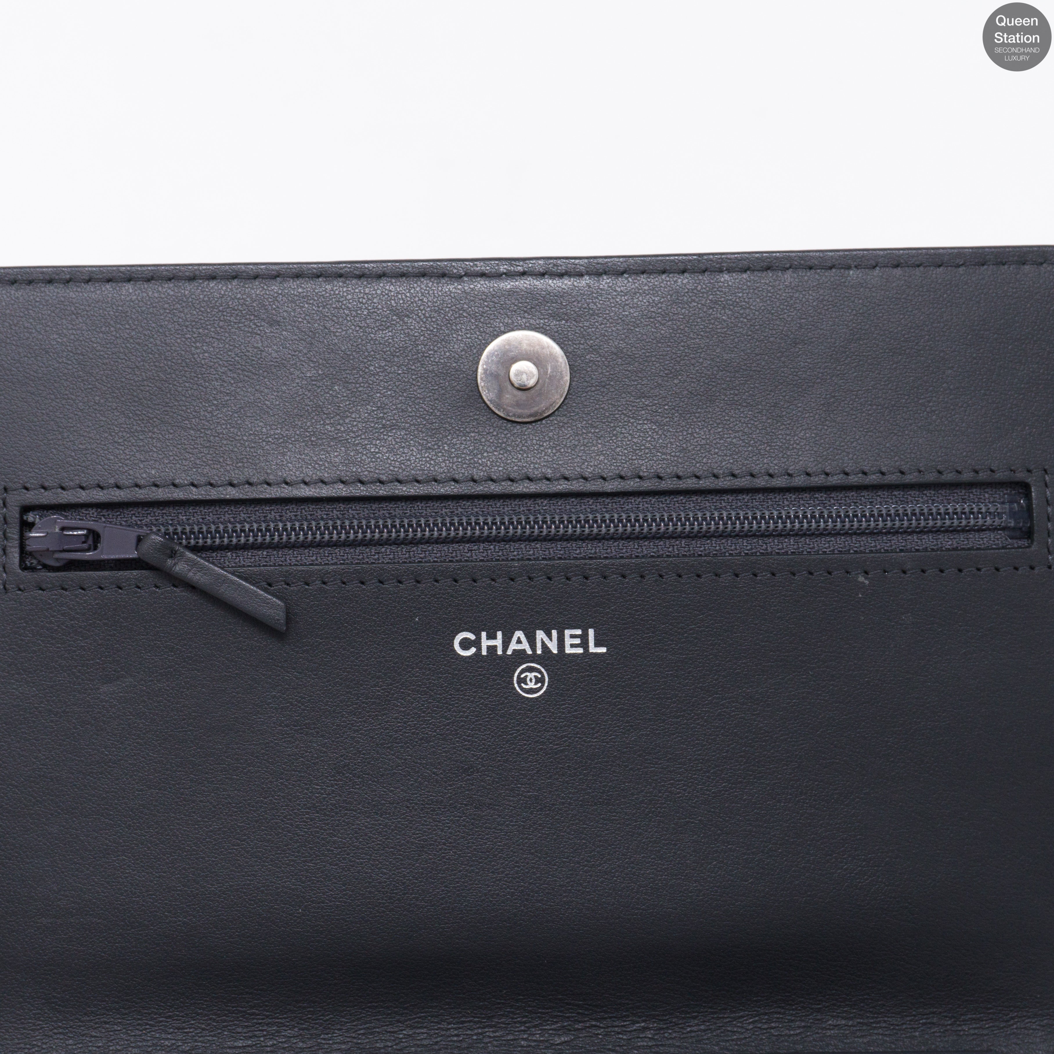 Chanel charcoal boy discount bag