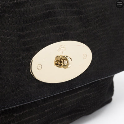 Clemmie Oversized Black Suede Clutch