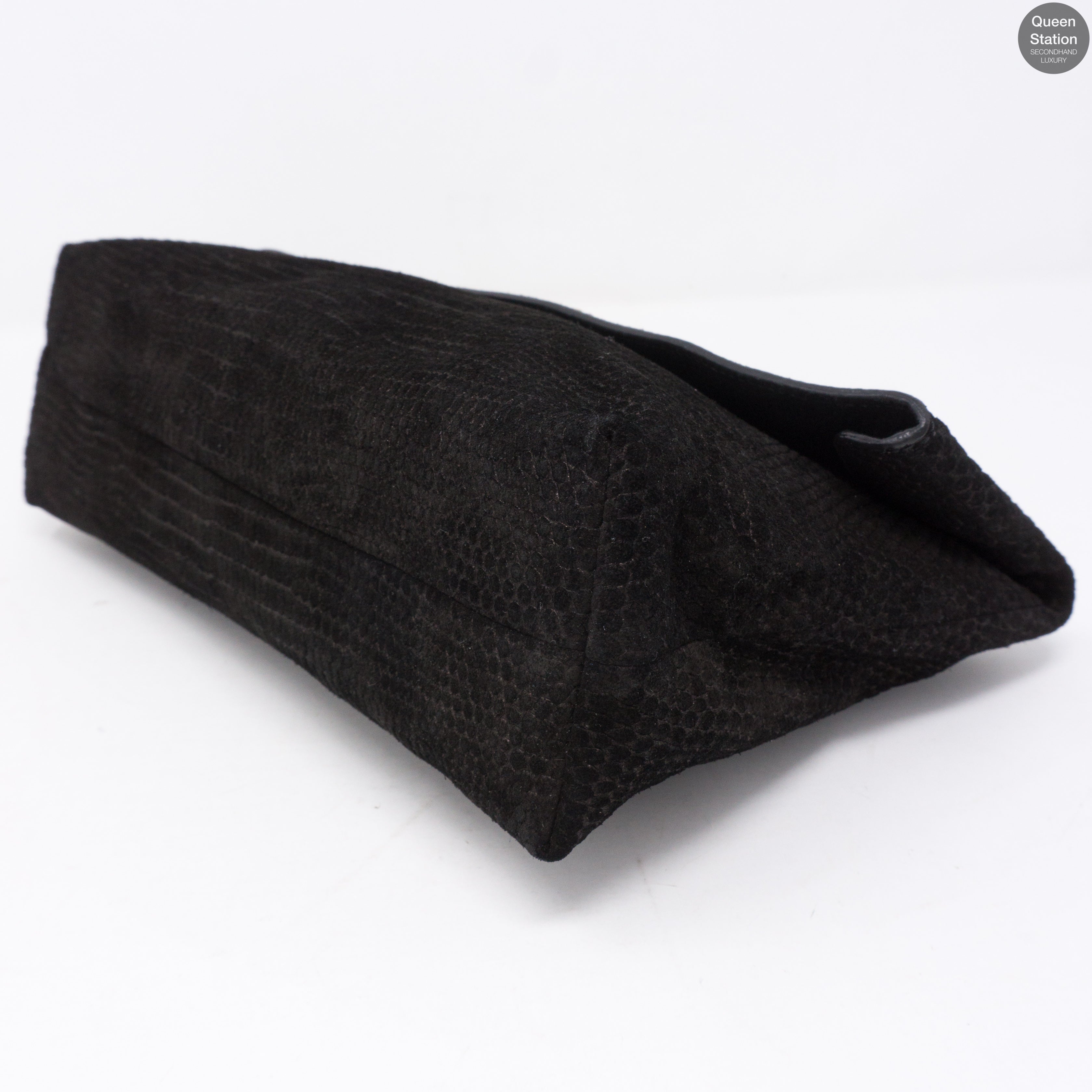 Vintage BLACK SUEDE Clutch Purse Bag Kisslock Plastic Closure Made In Italy  | eBay