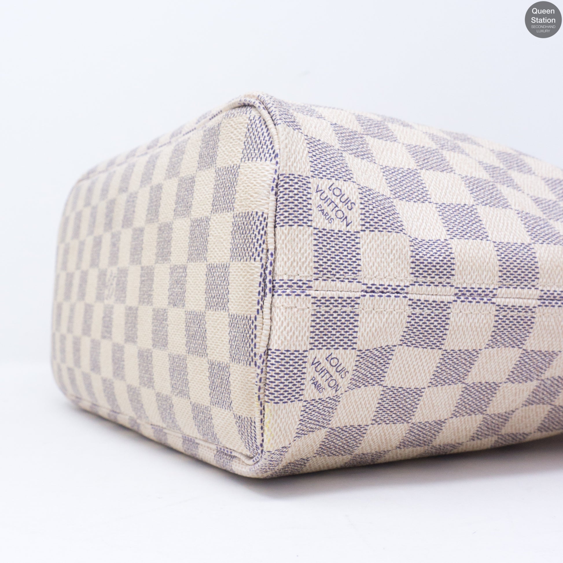 Louis Vuitton LV Tote Bag Neverfull PM White Damier Azur 2248055