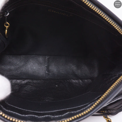 Black CC Diamond Quilted Camera Bag