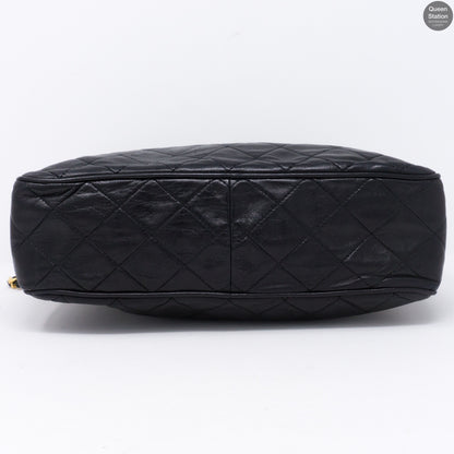 Black CC Diamond Quilted Camera Bag