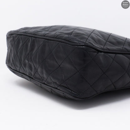 Black CC Diamond Quilted Camera Bag