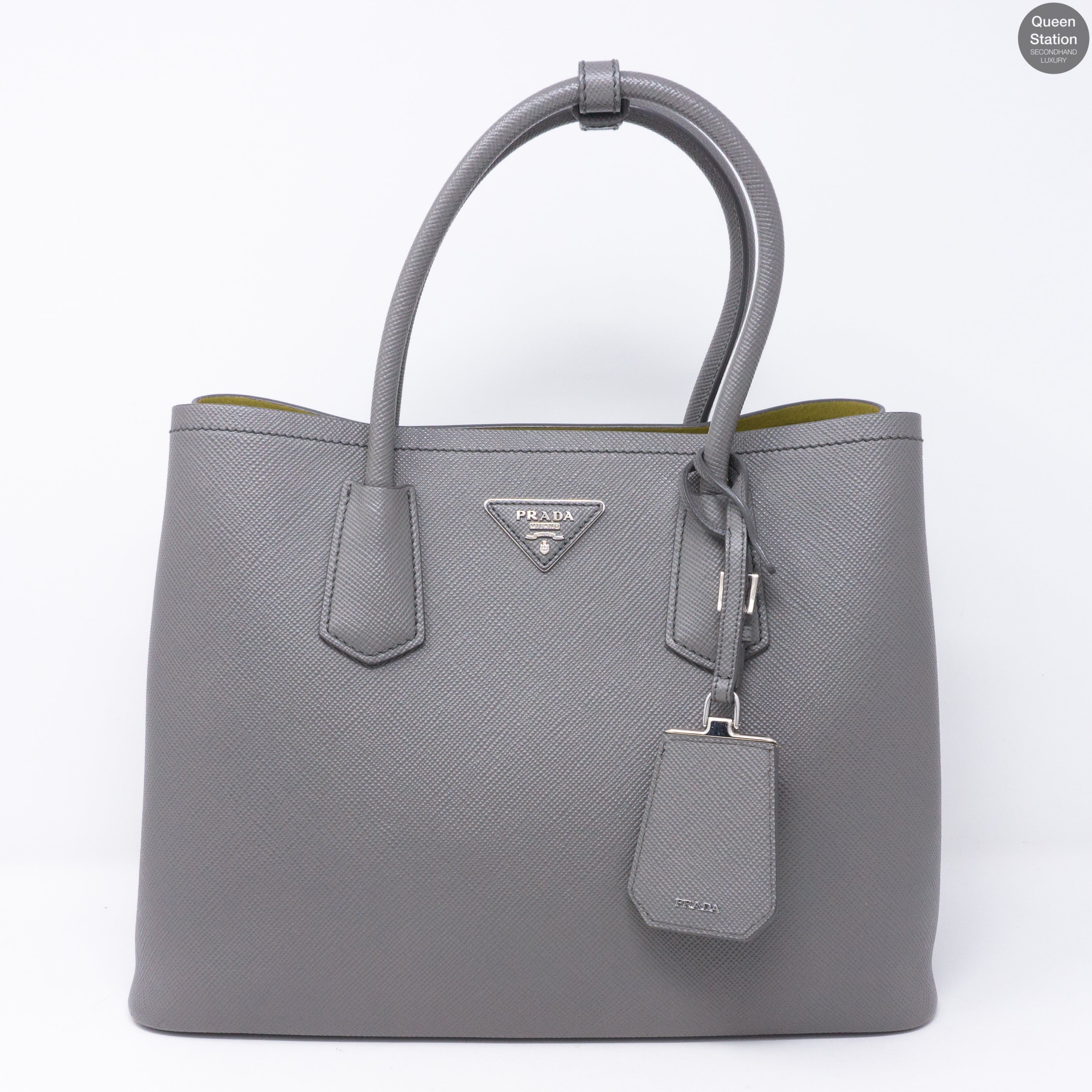 Grey prada bag hotsell