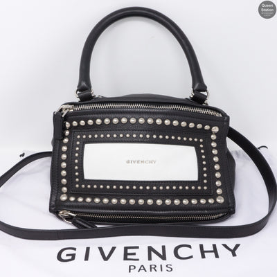 Pandora Studded Black & White Leather