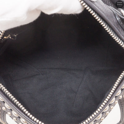 Pandora Studded Black & White Leather