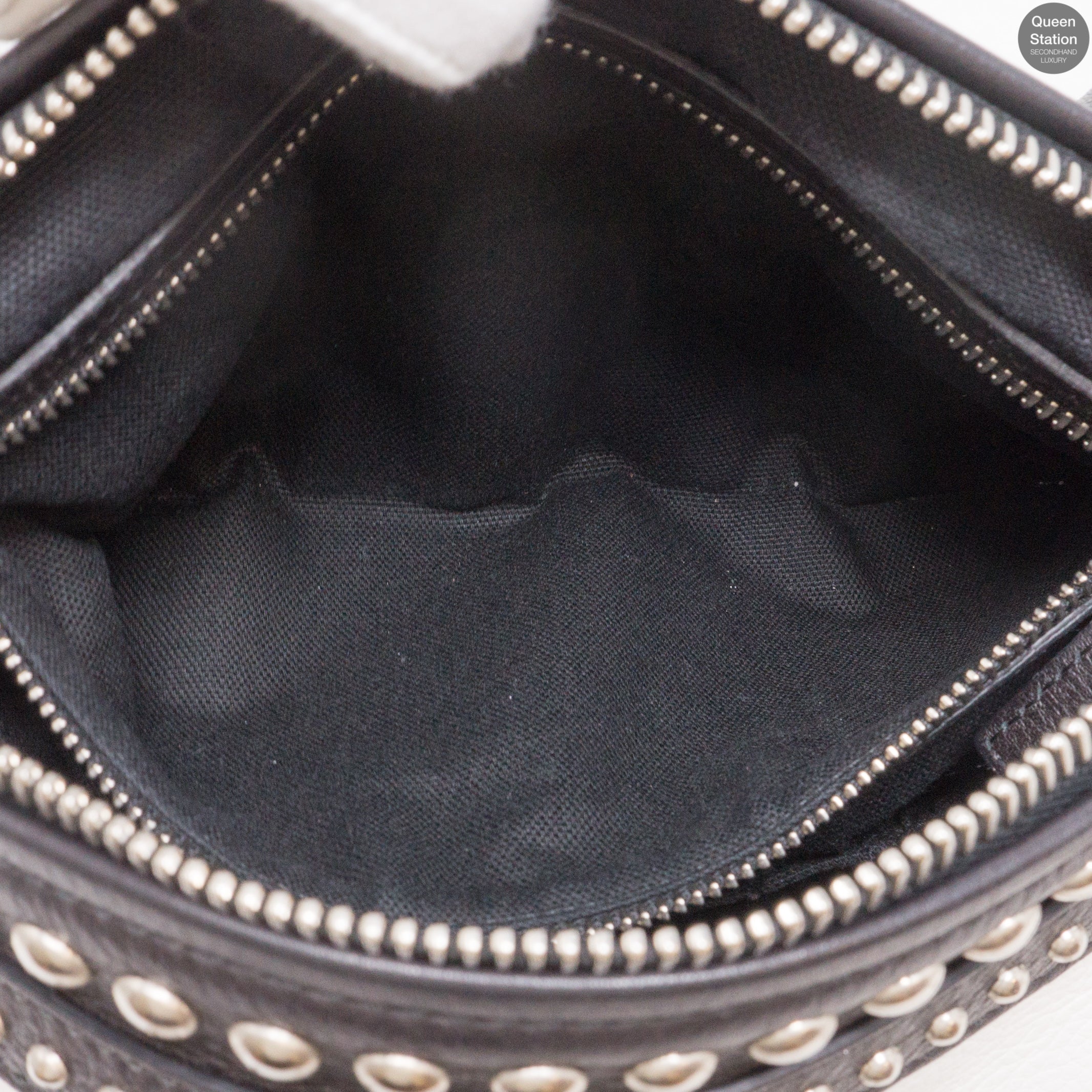 Pandora Studded Black & White Leather