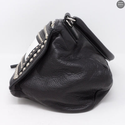 Pandora Studded Black & White Leather