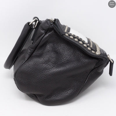 Pandora Studded Black & White Leather